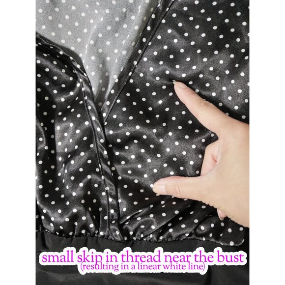 Black Polka Dot Sash Tie Blouse 🎲 CAPTIVE - Picture 8 of 8